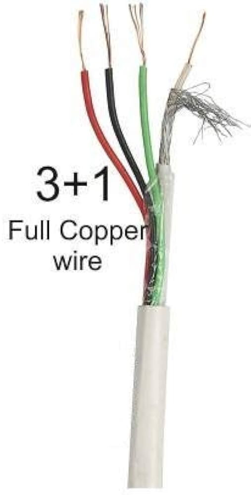 CamXpert Full Meter 3+1 Copper CCTV Cable 24 AWG 14/42